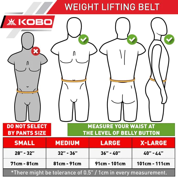 Kobo 10 mm Prong Gym Belt For Weight Lifting Fitness, Seude Leather, 4” Wide Back Support, 8 Adjustable Dual Holes, Powerlifting Bodybuilding Deadlift Squat Workout Strength Training, Men Women WTB-05 - Image 3