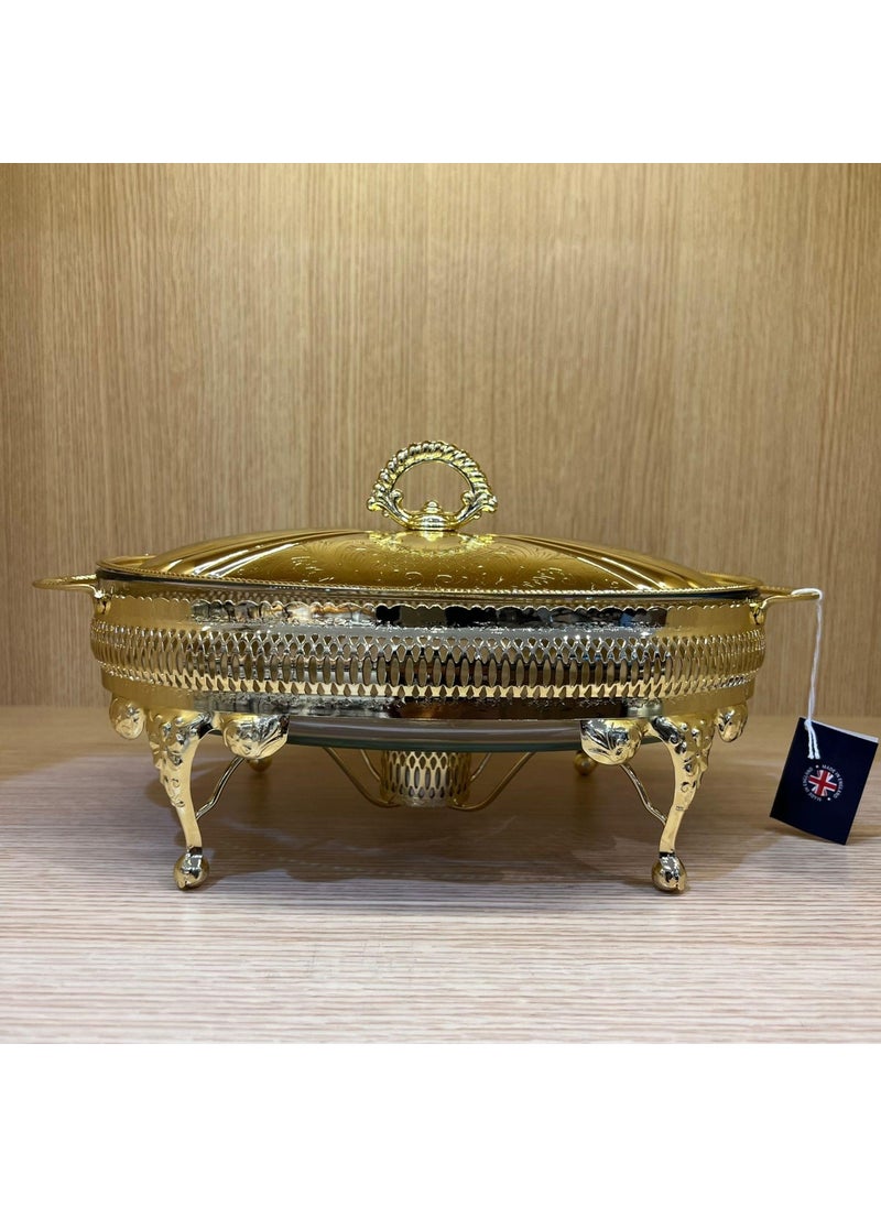 Gold Plated Oval Food Service with Heater 35 x 22 x 18.5 cm - pzsku/ZE45228D07A8DF23B1878Z/45/_/1725725044/38145f75-58f8-4f57-85d9-4f0532aef342