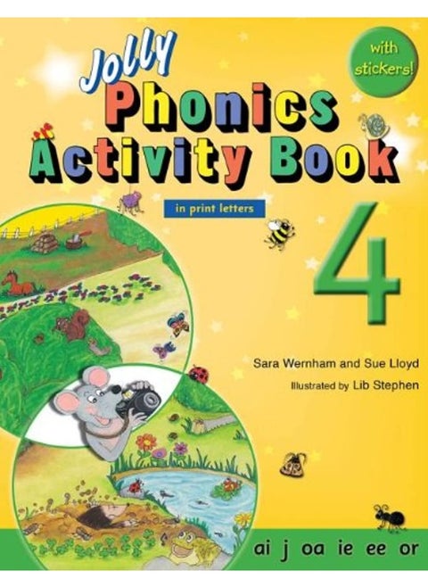 Jolly Phonics Activity Book 4: In Print Letters (American English Edition)