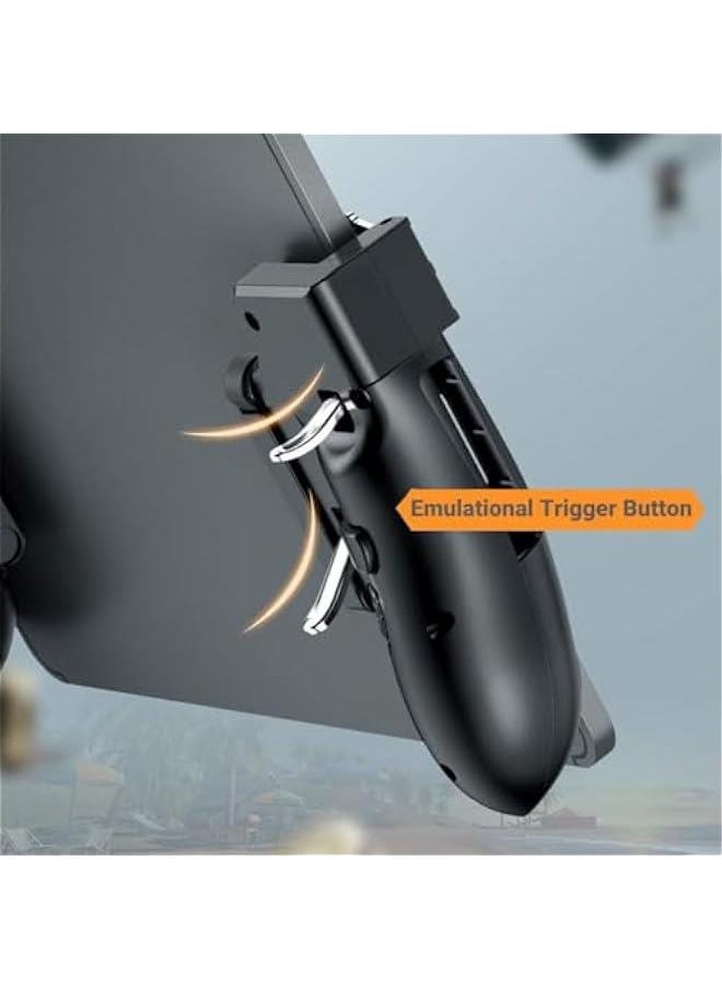 Mobile Game Trigger, Mobile Gaming Controller for PUBG Mobile, 6 Finger Trigger Sensitive Shoot, Compatible with iPhone and Android Most Phones Support COD/PUBG/ROS/and more