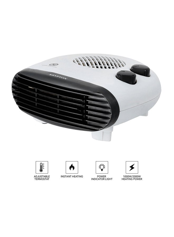 KRYPTON Fan Heater With 2 Heating Powers 2000 W KNFH6252 White&Black - Image 1