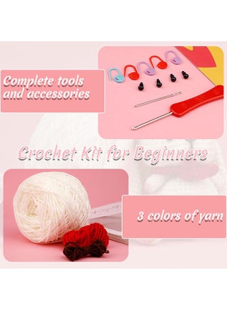Kid’s Crochet Kit for Beginners, Crochet Starter Kit with Step-by-Step Video Tutorials, All in one Knitting Kit, Decorations DIY Gifts（White Rabbit） - view 5