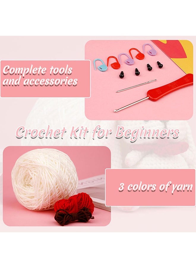 Lemon Kid’s Crochet Kit for Beginners, Crochet Starter Kit with Step-by-Step Video Tutorials, All in one Knitting Kit, Decorations DIY Gifts（White Rabbit） - Image 5