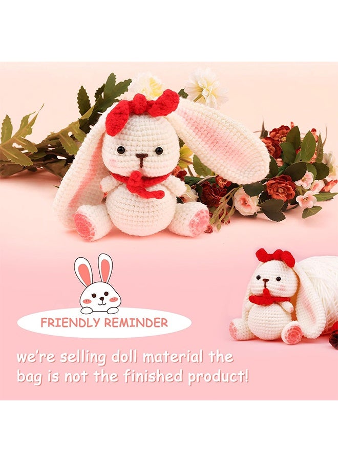 Lemon Kid’s Crochet Kit for Beginners, Crochet Starter Kit with Step-by-Step Video Tutorials, All in one Knitting Kit, Decorations DIY Gifts（White Rabbit） - Image 4