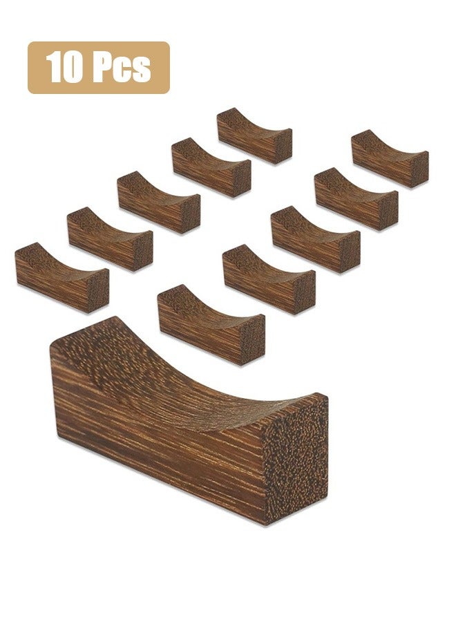 GMORO Wooden Chopstick Rests Holders Set 10PCS Natural Premium Spoon Fork Knife Stand Rack for Home Hotel Restaurant Everyday Use - Image 1