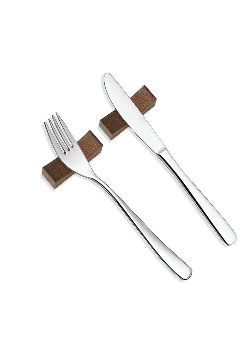 GMORO Wooden Chopstick Rests Holders Set 10PCS Natural Premium Spoon Fork Knife Stand Rack for Home Hotel Restaurant Everyday Use - Image 3
