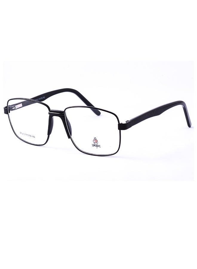 Player Men's Rectangular Eyeglass Frame - High-Quality Metal with Reinforced Plastic Temples, Includes Case and Original Cleaning Cloth - Image 1