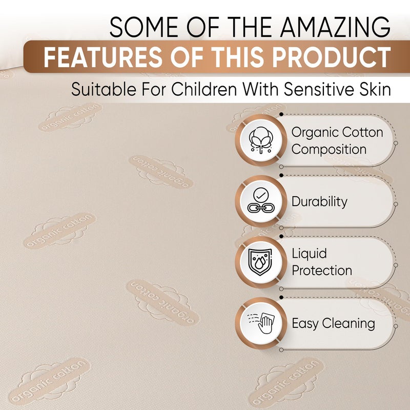 MATTSHIELD ORIGINAL Waterproof Organic Mattress Protector Twin Size â€“ Soft OCS Certified Organic Cotton Surface Mattress Cover â€“ Noiseless & Breathable 250 GSM Mattress Pad â€“ Deep Pocket Fitted Design - Image 5