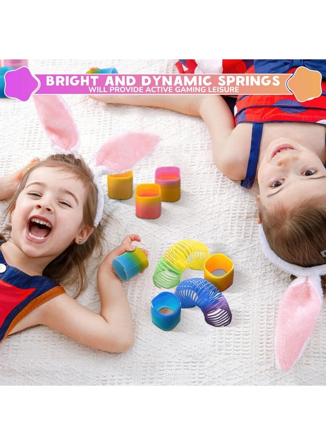 DIMROM 25Pcs Spring Rainbow Party Favor - Goodie Bags Stuffers Mini Party Favors Sensory Rainbow Toy Spring - Bulk Toys Small Toys Stress Relief Items - Image 5