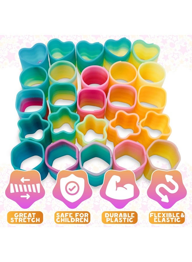 DIMROM 25Pcs Spring Rainbow Party Favor - Goodie Bags Stuffers Mini Party Favors Sensory Rainbow Toy Spring - Bulk Toys Small Toys Stress Relief Items - Image 3