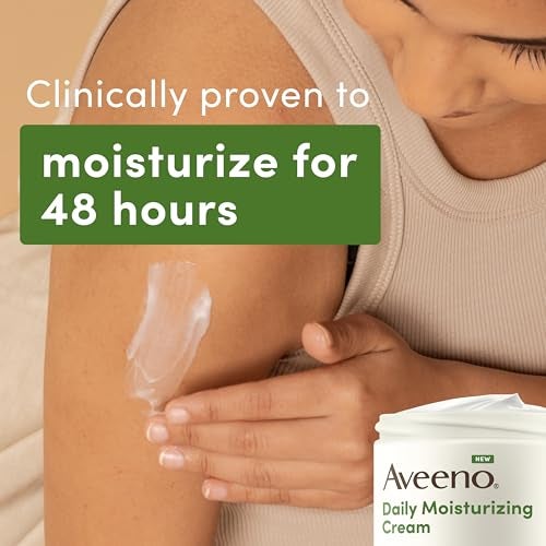 Aveeno Daily Moisturizing Cream with Prebiotic Oat Shea Butter for Body Face Hands Moisturizer Cream Hydrates Normal to Dry Sensitive Skin Fragrance Free NonComedogenic 20 oz - Image 3