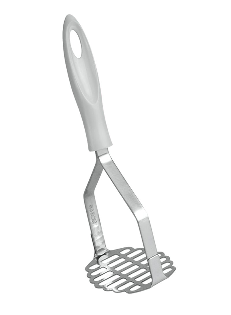 Metaltex Kristall Potato Masher 25cm , Durable Stainless Steel Masher for Potatoes, Vegetables & Fruits, Heavy-Duty Kitchen Tool