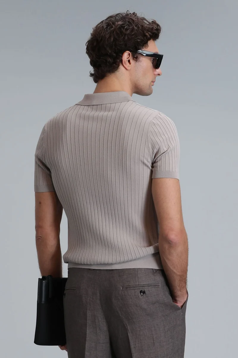 Lufian Men's Eze Sweater 111090075 Beige