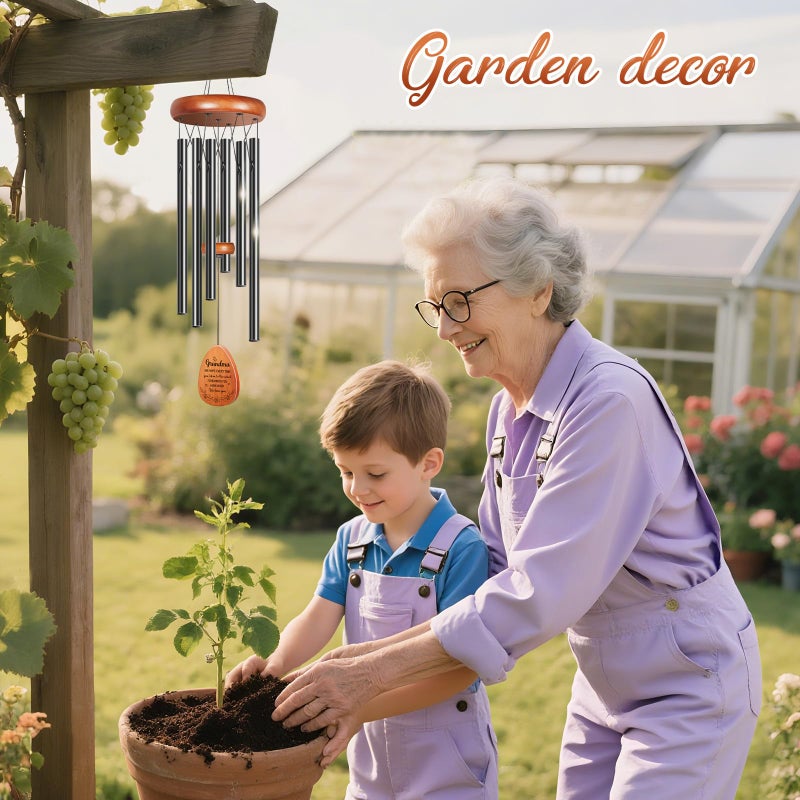 Winzwon Memorial Sympathy Wind Chimes for Loss of Loved One, Winzwon Wind Chimes for Outside, Bereavement Sympathy Memorial Gifts for Loss of Mom Dad Husband Condolence Remembrance, Garden Patio Balcony Decor - Image 4