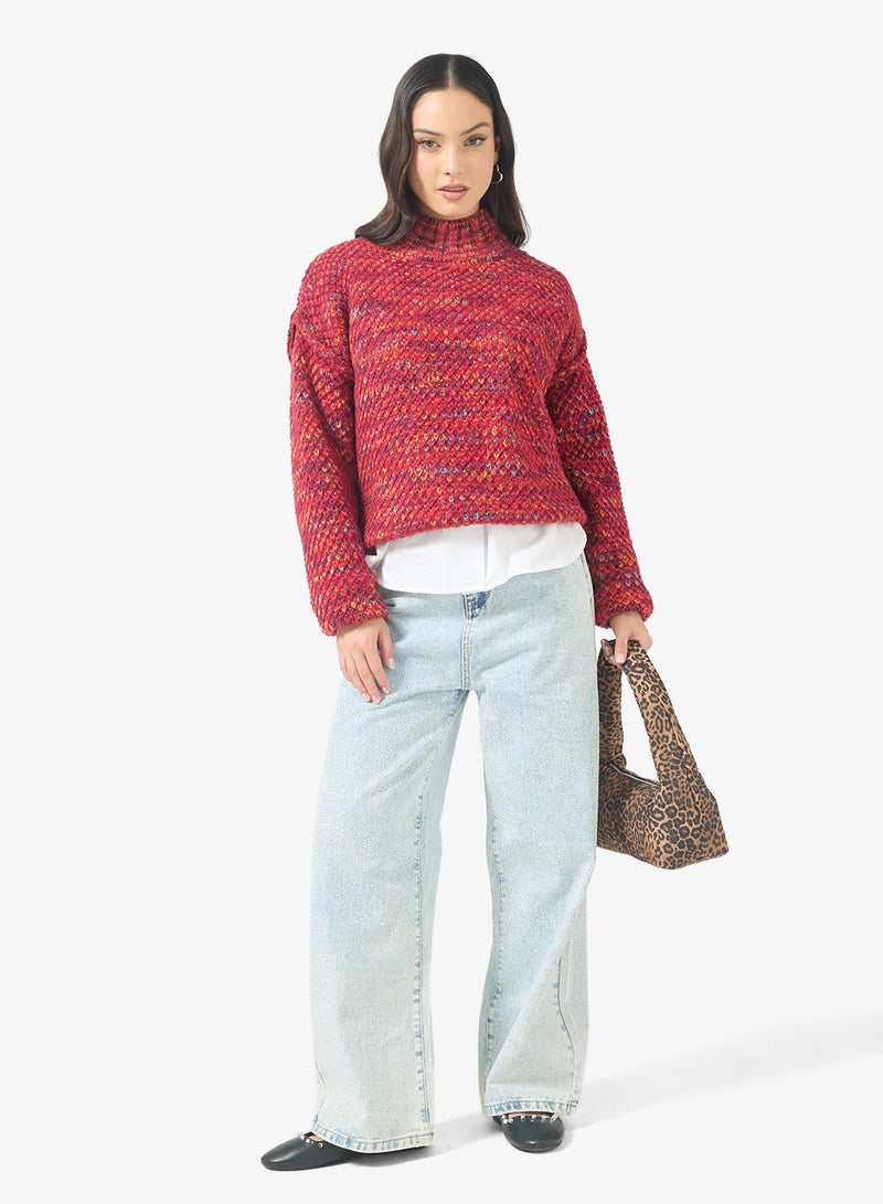 Ginger High Neck Marled Sweater - Image 4