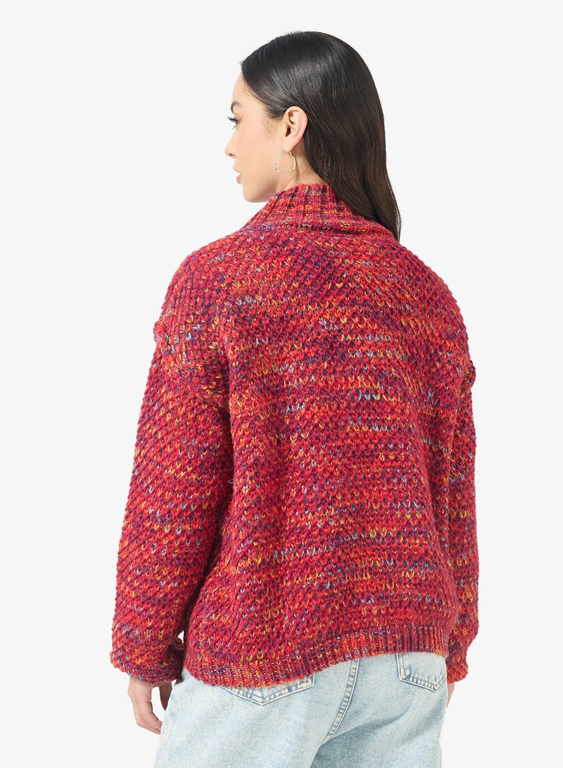 Ginger High Neck Marled Sweater - Image 2