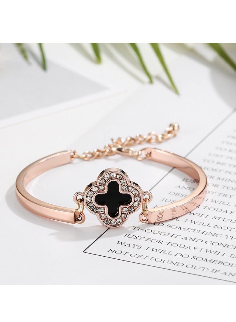 ZIDO Women's Fashion Quartz Watch with Jewelry Set Rose Gold - Black - Image 5