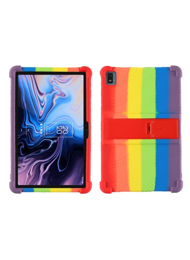HuHa Case Cover For TCL 10 Tab Max 10.36 inch Silicone Tablet Protective Case with Invisible Bracket Rainbow 