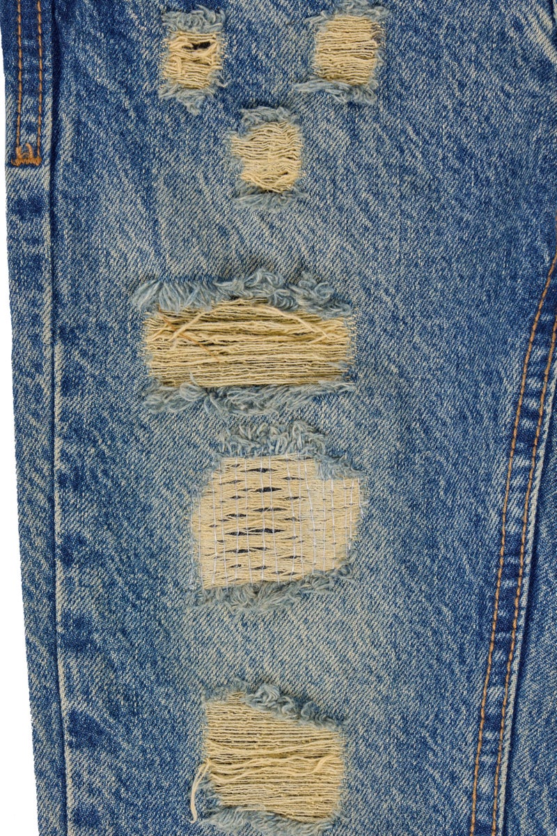 X RAY Skinny Ripped Classic Jeans for Boys Kids (2T-16), Distressed Slim Fit Denim Pants, Blue - Heavy Rips, 12 - Image 5