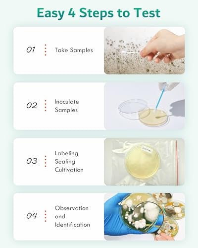 ENESNES Mold Test Kit for Home, 8 Detection Tests for HVAC, Surfaces & Indoor Air Quality, DIY Black Mold Detector Testing kit at Home, Includes Detailed Identification Guide, Free Lab Analysis - Image 4