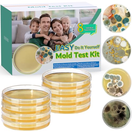ENESNES Mold Test Kit for Home, 8 Detection Tests for HVAC, Surfaces & Indoor Air Quality, DIY Black Mold Detector Testing kit at Home, Includes Detailed Identification Guide, Free Lab Analysis - Image 1