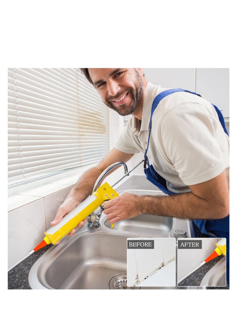 Zikra Universal 20-Piece Upgraded Caulking Finisher Tool Kit with Rubber Nozzles, Easy-to-Use Applicator Set for Home Improvement and DIY Projects. - Image 5