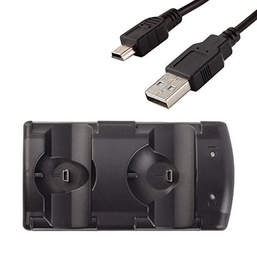 VSEER PS3 Controller Charging Dock Charging Station 2 in 1 with LED Light Indicator Compatible for Original PS3/MOVE Controller, Black - Image 3