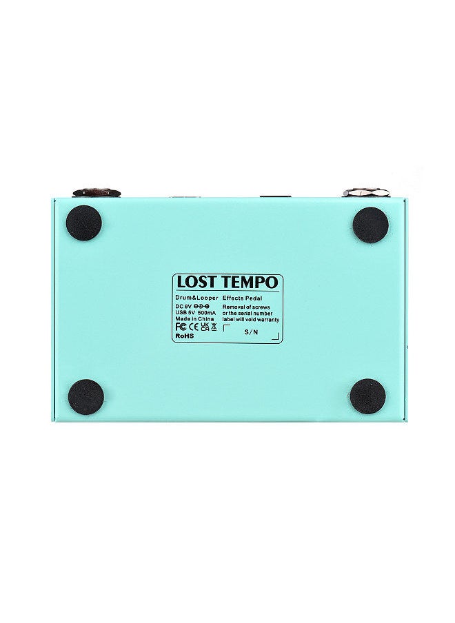 M-VAVE - LOST TEMPO Effect Pedal Drum & Looper Effector Mini 2-in-1 Looper & Drum Machine Double Footswitch Looper Pedal Looper Guitar Pedal 30 Drums & 4 Loops High Precision Tuner - Image 1