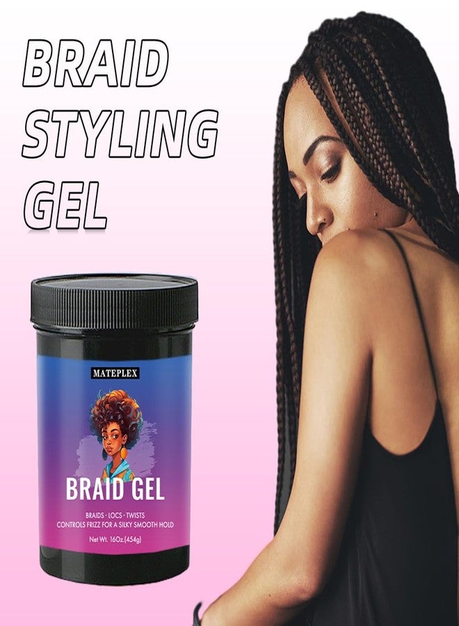 MATEPLEX Edge Control Wax Strong Hold,Natural Hair Care Conditioning, Non-greasy Smoother for Black Hair, Twist Gel - Tames Frizz & Edges, Braid Styling Gel, 16oz - Image 3