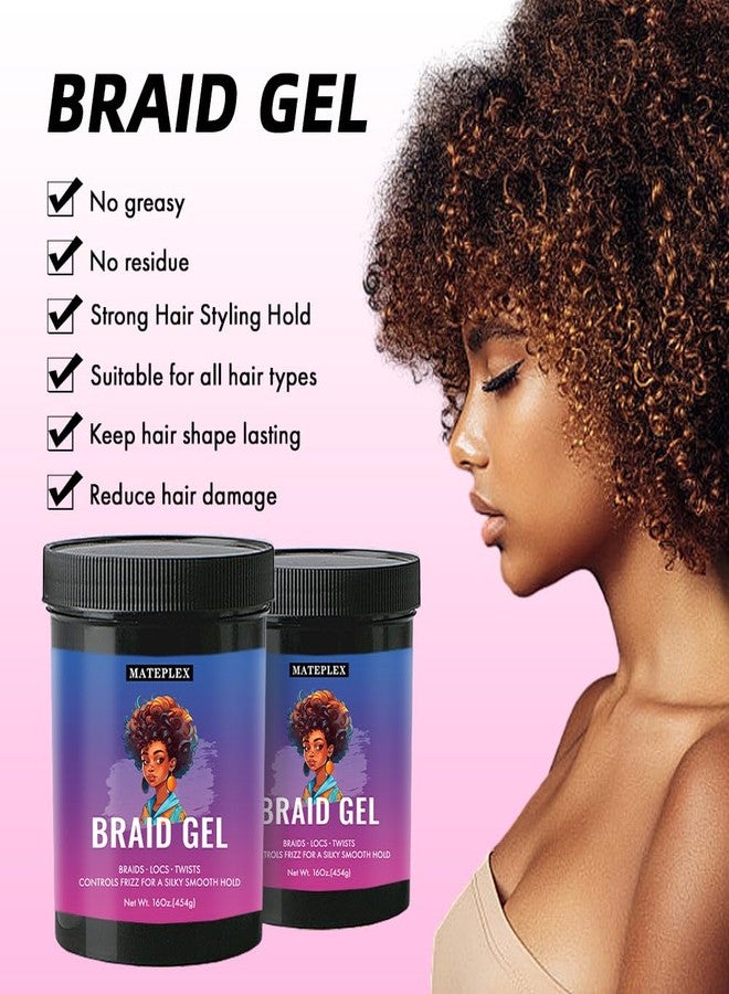 MATEPLEX Edge Control Wax Strong Hold,Natural Hair Care Conditioning, Non-greasy Smoother for Black Hair, Twist Gel - Tames Frizz & Edges, Braid Styling Gel, 16oz - Image 5