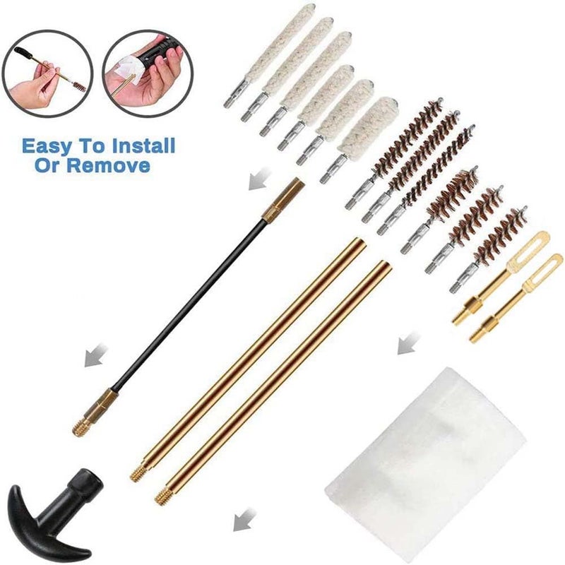 Gk28 copper gun-barrel brush gun-tube cleaning tool gun-brush 19 pieces cloth bag pipe cleaning gun-brush - Image 3