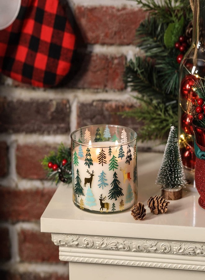 KORMMCO Christmas Candle, Pine Scented Candle, Christmas Tree Scented Candle, Winter Candle, Large 3 Wicks Candle, 14oz - Image 4