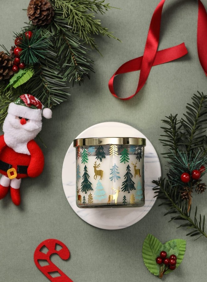 KORMMCO Christmas Candle, Pine Scented Candle, Christmas Tree Scented Candle, Winter Candle, Large 3 Wicks Candle, 14oz - Image 5