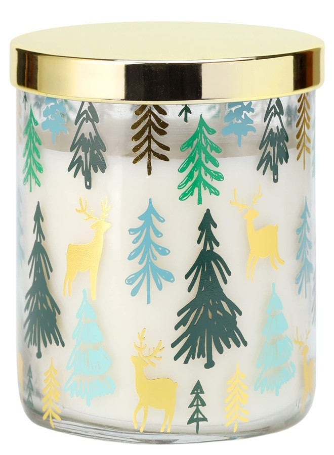KORMMCO Christmas Candle, Pine Scented Candle, Christmas Tree Scented Candle, Winter Candle, Large 3 Wicks Candle, 14oz - Image 1