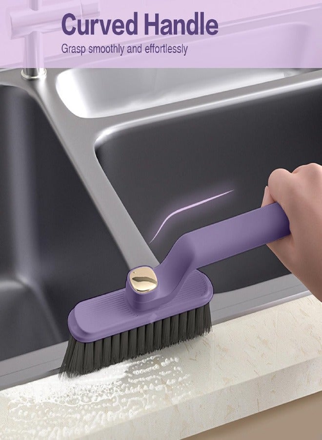2pcs Crevice Cleaning Brush, Rotating Crevice Household Cleaning Brushes, Kitchen Gadgets Brushes for Door Window Track, Hard Bristle Crevice Scrub Cleaning Brush for Household Use - Image 4