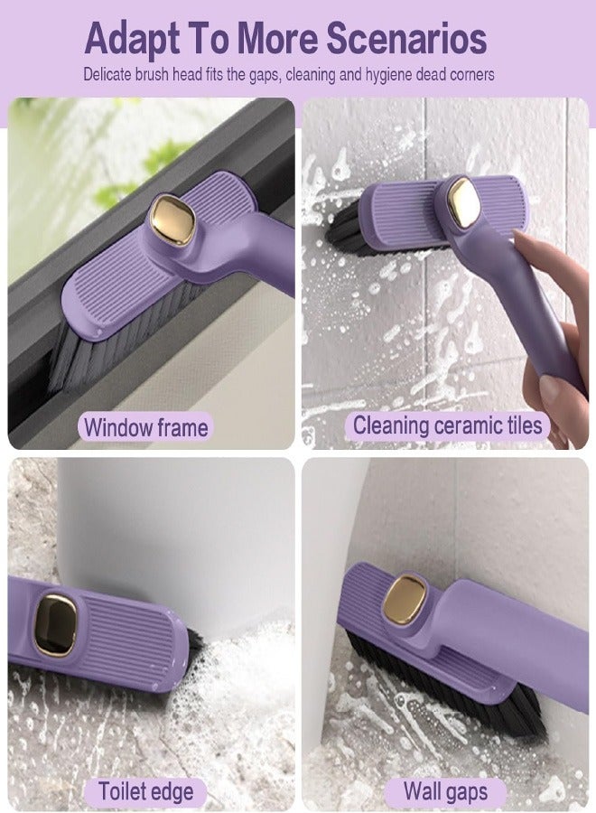 2pcs Crevice Cleaning Brush, Rotating Crevice Household Cleaning Brushes, Kitchen Gadgets Brushes for Door Window Track, Hard Bristle Crevice Scrub Cleaning Brush for Household Use - Image 5