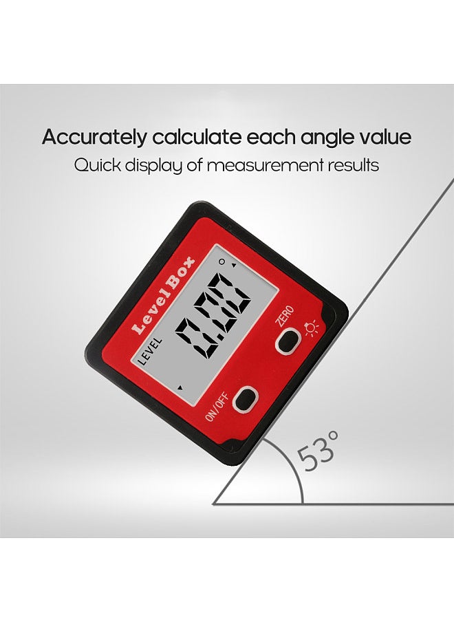 Digital Level Protractor Inclinometer Mag-netic Level Angle Meter Angle Finder Level Box Angle Measuring Tool for Carpentry / Building / Automobile