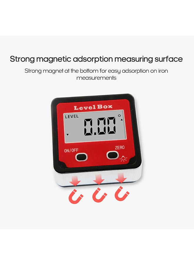 Digital Level Protractor Inclinometer Mag-netic Level Angle Meter Angle Finder Level Box Angle Measuring Tool for Carpentry / Building / Automobile