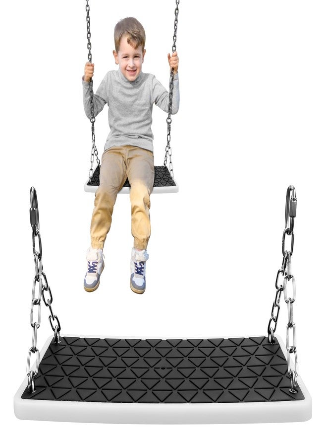 Dakzhou Swing Seat Accessories Heavy Duty, Non Slip Tree Swing Playground Backyard Swing Set Replacement Indoor Outdoor, Black - Image 1
