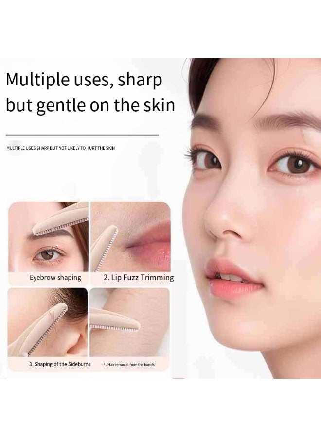 10 Pack Mixed Color Eyebrow Razors with Protective Guard Net, Safe Micro Guard Brow Trimmer, Portable Multi-Functional Facial Hair Shaver for Beginners - Image 2