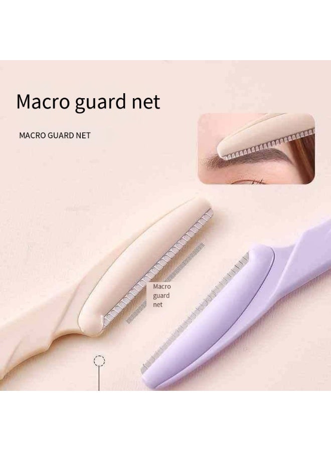 10 Pack Mixed Color Eyebrow Razors with Protective Guard Net, Safe Micro Guard Brow Trimmer, Portable Multi-Functional Facial Hair Shaver for Beginners - Image 3