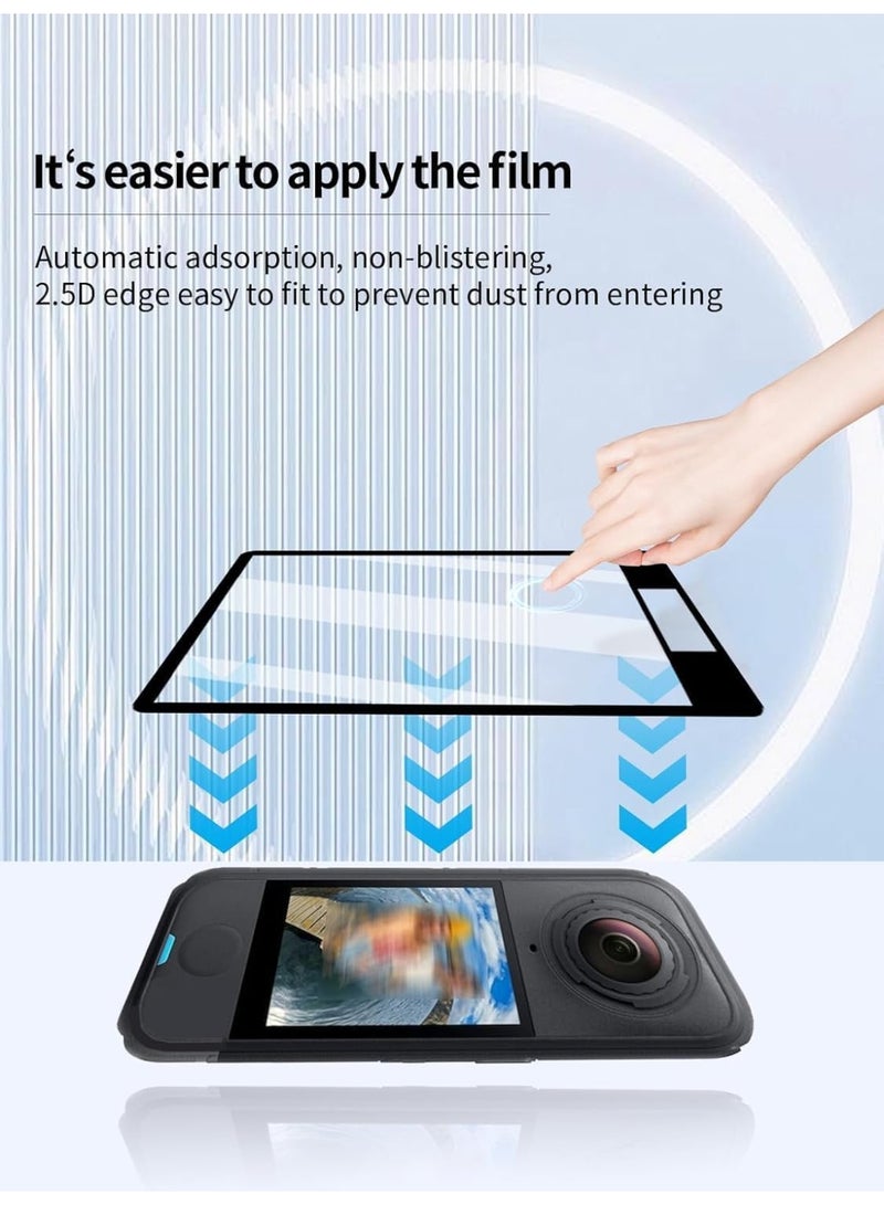2 Pack Screen Protector for Insta360 X4 Air Camera, High-definition Scratch Resistant PMMA Film,HD Clear,Perfectly Fitting Bubble Free with Easy Installation Kit - Image 4