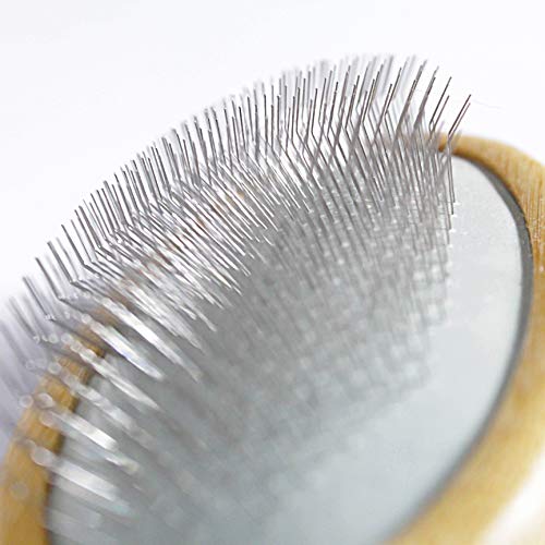 Outlavish Sheepskin Brush Rug Wool Carpet Cleaner Bamboo Wire Slicker Carding, Unmats Fur & Restores Like New, Longer Prongs, Stronger Design, To Fluff Fleeces, Sherpa, Macrame & Faux Fur Blankets - Image 5