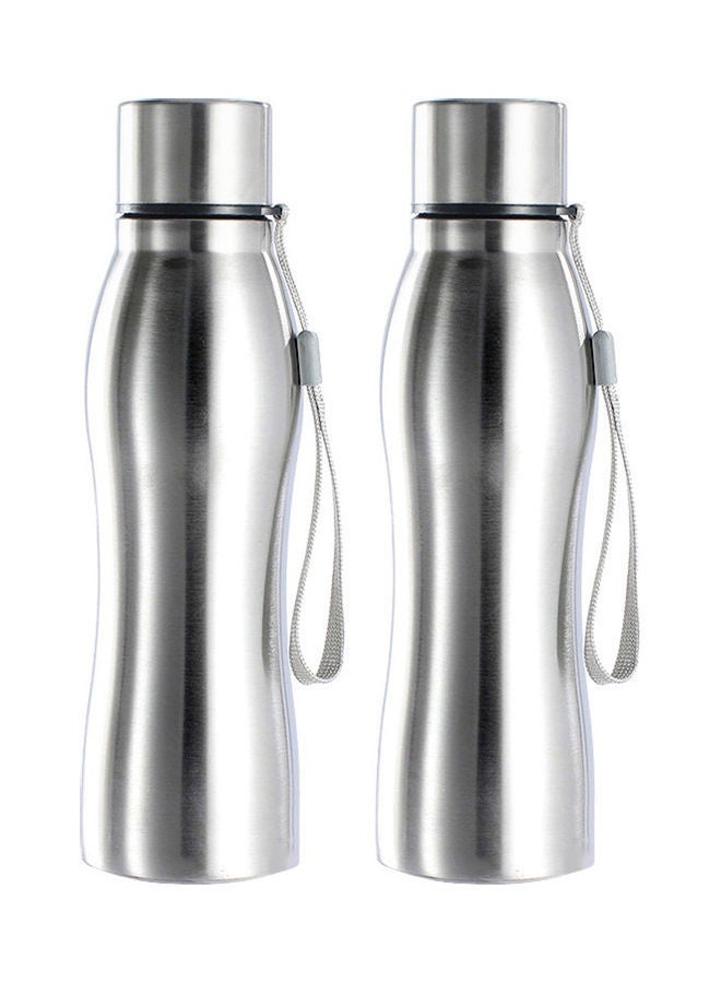 نيبمينينت زجاجة مياه محمولة سعة 750 مل بجدار واحد من الستانلس ستيل مع كوب للشرب للرياضات الخارجية 20*10*20سم - Image 2