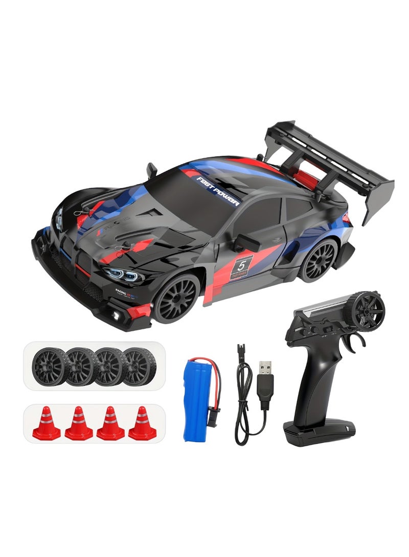 CHAMPS 1:24 Simulated RC Drifting Car – 30 Km/h High-Speed Remote Control Vehicle | 2.4GHz Wireless Controller | USB Rechargeable Battery | Hobby Toy for Kids and Adults - Image 1