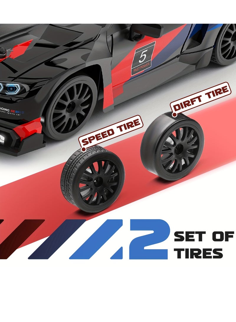 CHAMPS 1:24 Simulated RC Drifting Car – 30 Km/h High-Speed Remote Control Vehicle | 2.4GHz Wireless Controller | USB Rechargeable Battery | Hobby Toy for Kids and Adults - Image 4