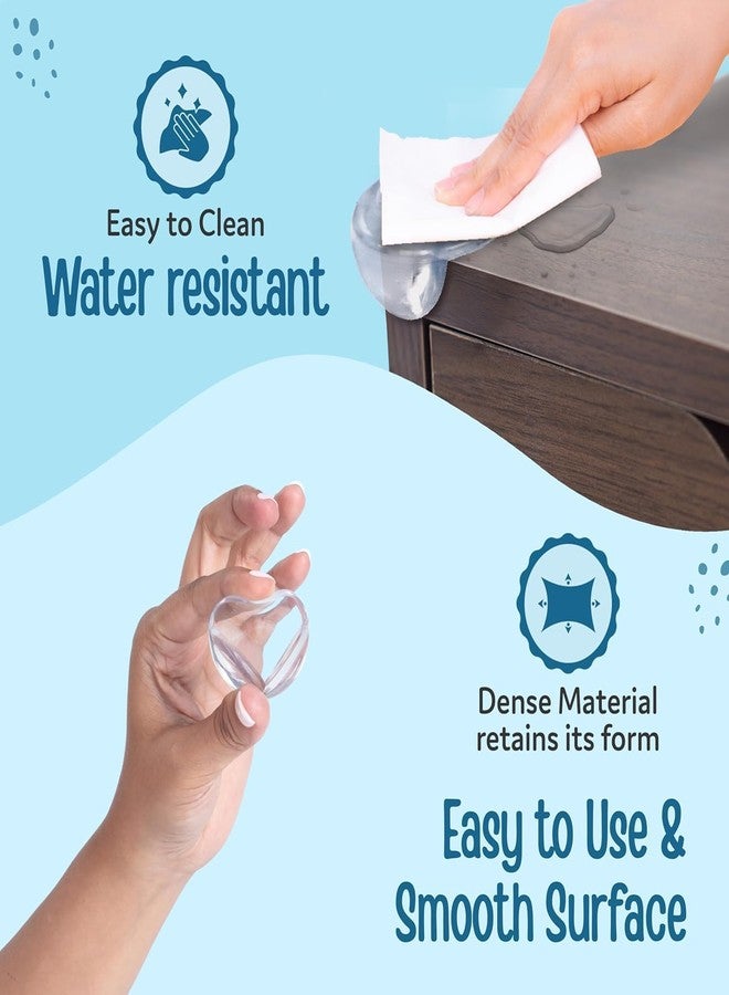 Padliyo Round Shape Child Corner Protector Transparent Silicone Edge and Corner Guards for Covering Sharp Furniture and Table Corners - Pack of (4) - Image 3