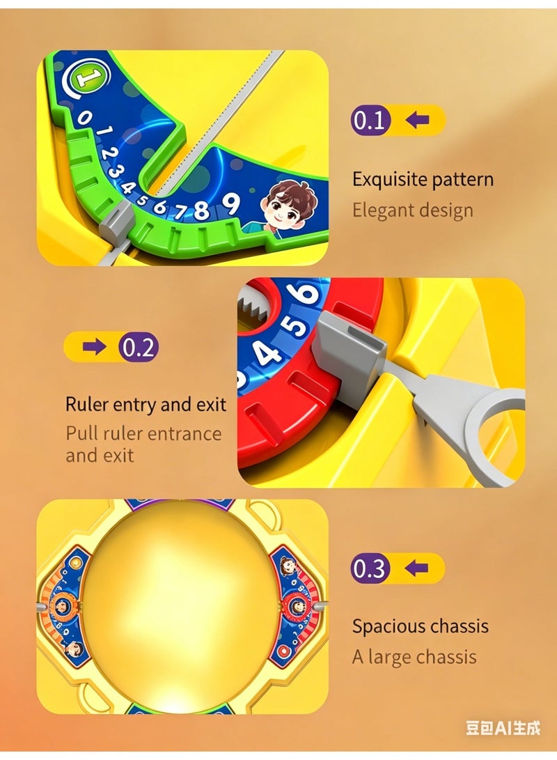 loven This spinning top set, containing 4 spinning tops, 4 launchers, and 1 battle disc, makes a perfect birthday or summer vacation gift for children. - Image 4