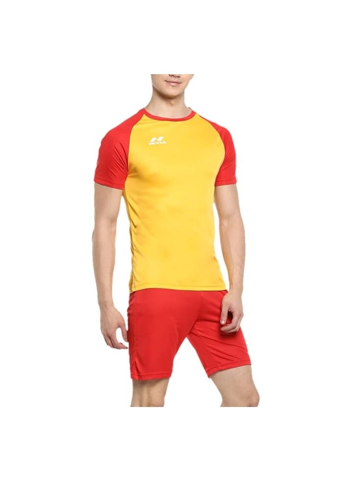 Nivia Destroyer Football Jersey Set | 7175L4 | Material :  Polyester | Pull On | Round Neck |Size : Large |Lightweight |Comfortable | Stylish | Padded | Fitness  - Image 1