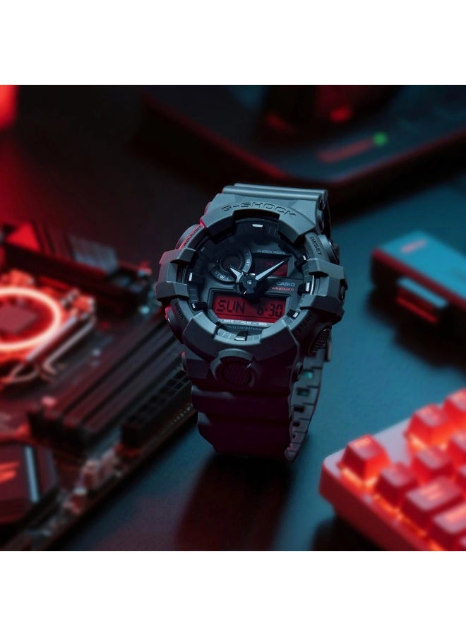 CASIO G-shock Analog Digital Black Resin Bnad Men's Wrist Watch GA-700BBR-1A - Image 3